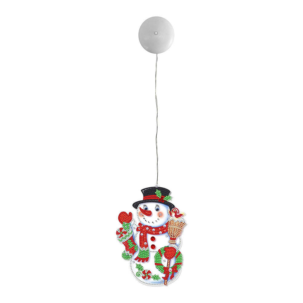 5D Christmas Diamond Painting Hanging Light Festive Rhinestone Lamp Pendant Kits