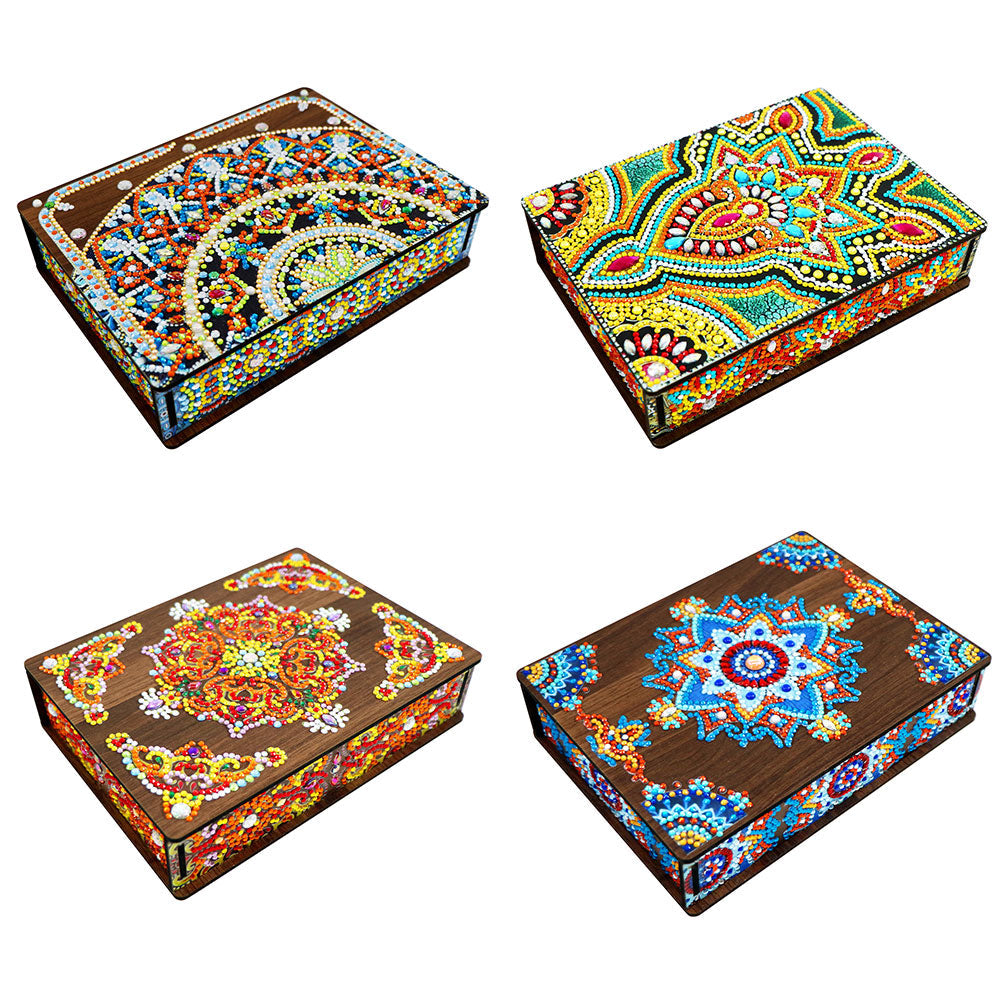 DIY Diamond Painting Mandala Jewelry Storage Box DIY Special Shaped Drill Case Kits