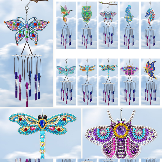 Acrylic Wind Chime Bell Pendant DIY Diamond Painting Mosaic Kit