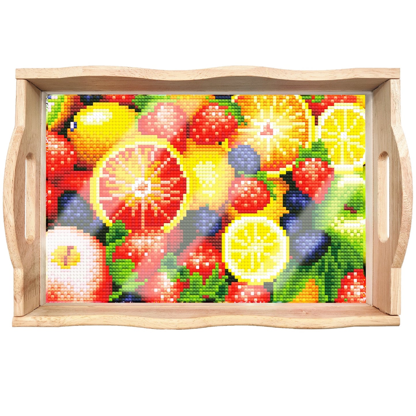 DIY Diamond Painting Wooden Tray Food Tray with Handle Living Room Decoration Mandala Wooden Tray Kit