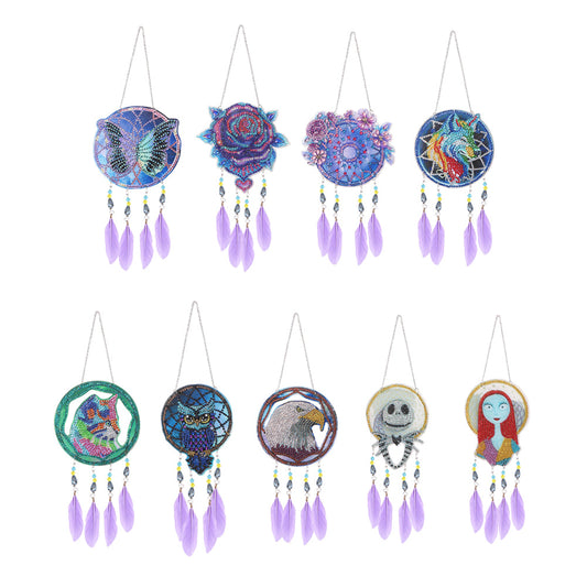 5D Diamond Painting Dream Light Catcher Wind Chimes Crystal Craft Pendant Kit