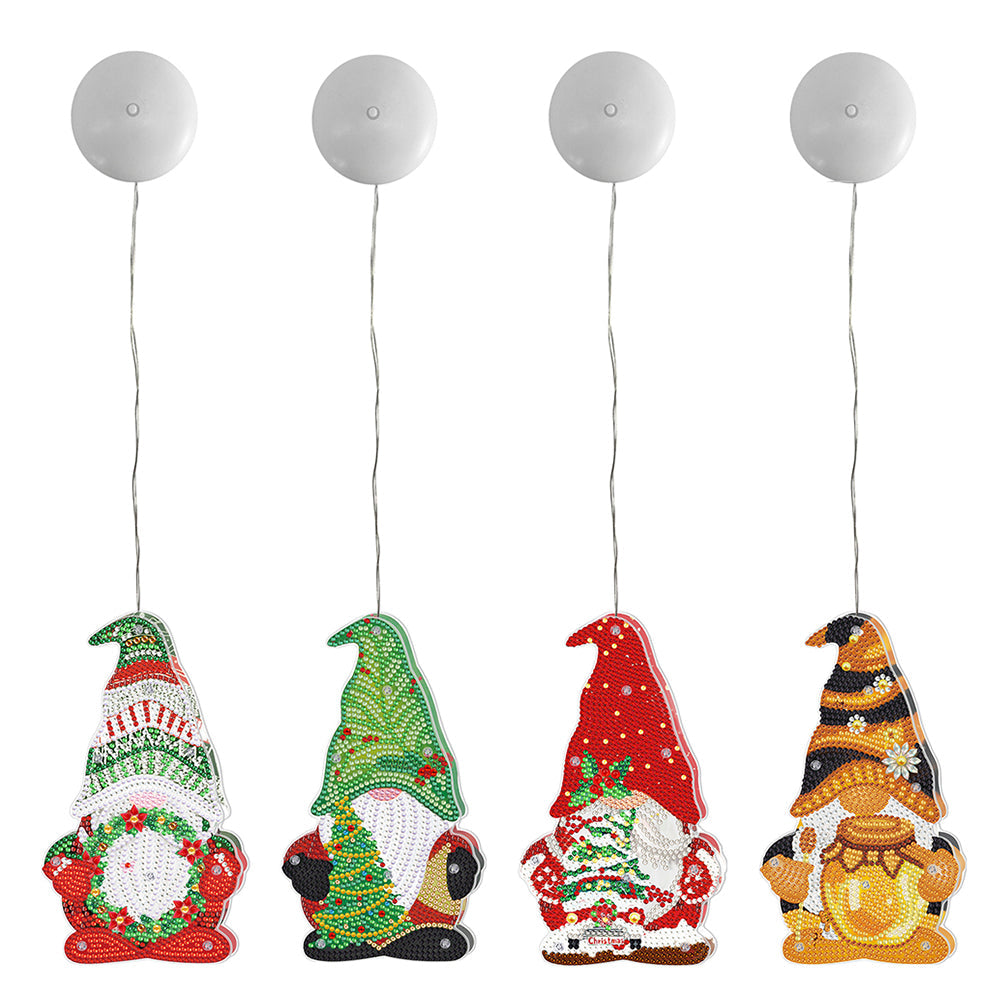 5D Christmas Diamond Painting Hanging Light Festive Rhinestone Lamp Pendant Kits