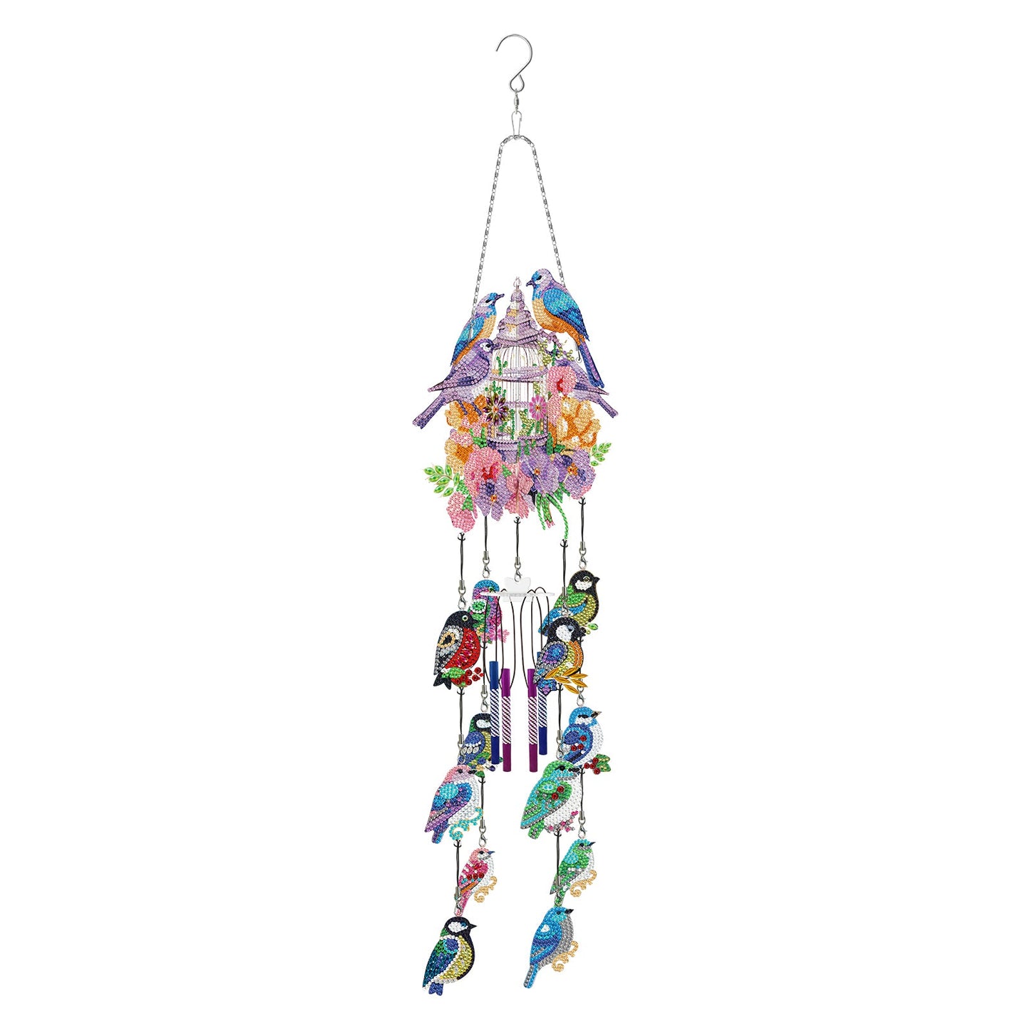 DIY Diamond Painting Double Sided 3D Wind Chime Pendant  Hanging Kit