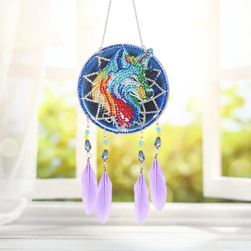 5D Diamond Painting Dream Light Catcher Wind Chimes Crystal Craft Pendant Kit