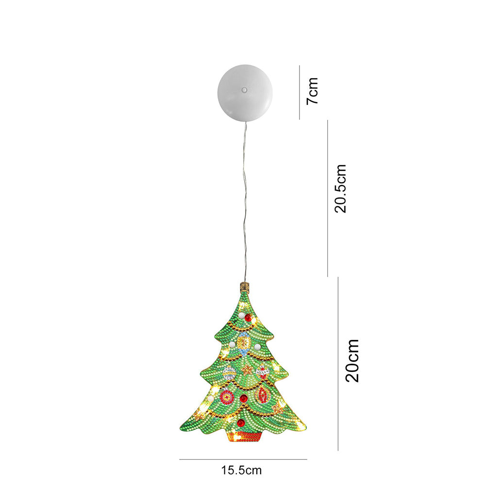 5D Christmas Diamond Painting Hanging Light Festive Rhinestone Lamp Pendant Kits