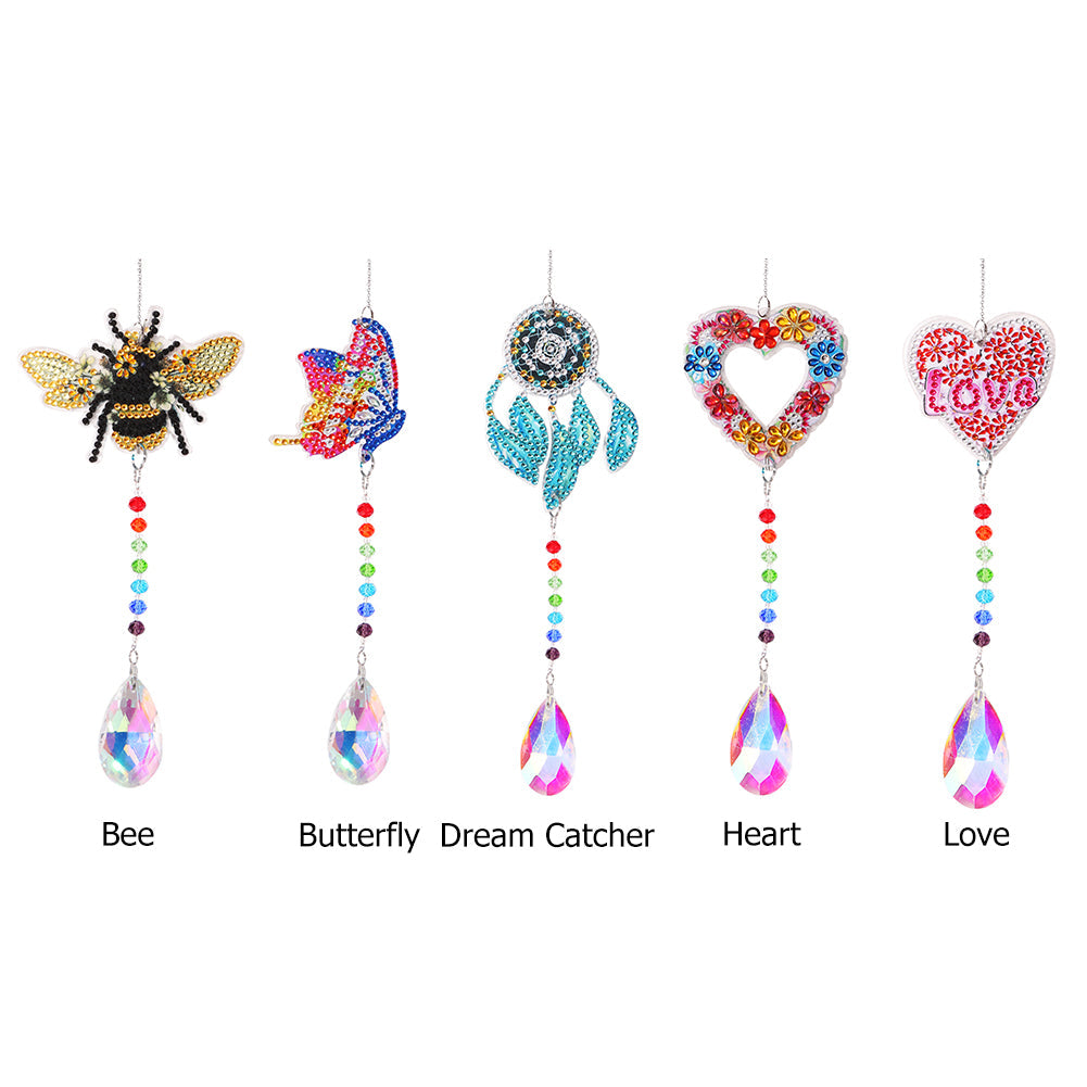 DIY 5D Diamond  Mosaic Sun Catcher Window Keyring PendantKits