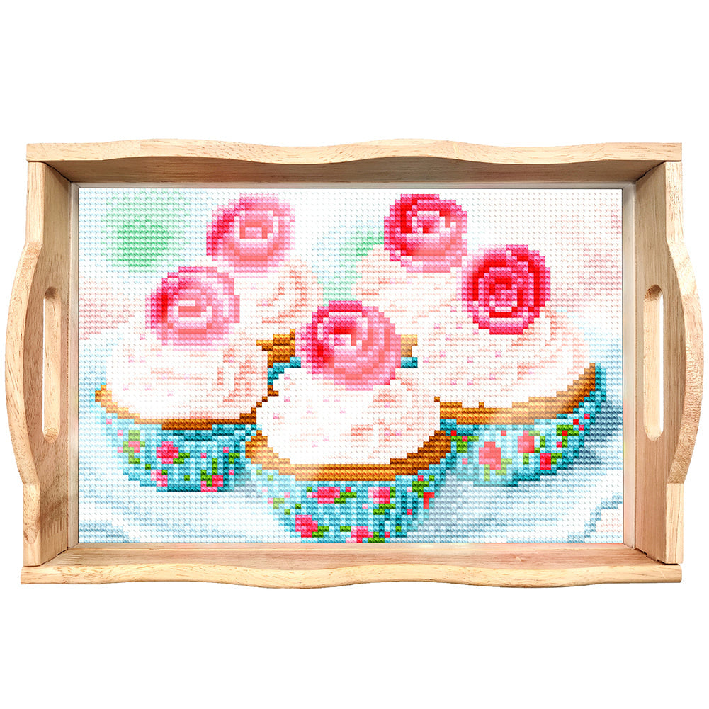 DIY Diamond Painting Wooden Tray Food Tray with Handle Living Room Decoration Mandala Wooden Tray Kit