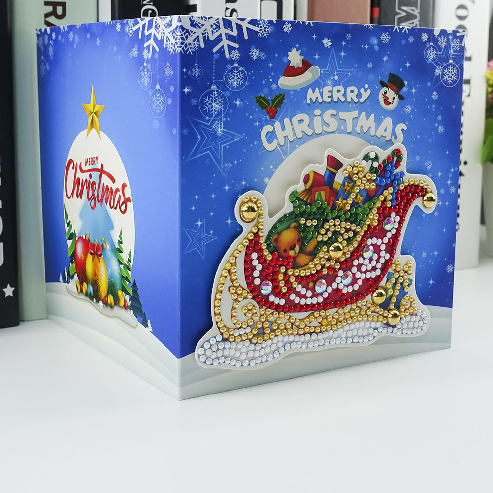 8pcs DIY Greeting Card Special shaped Diamond Painting Christmas Postcards