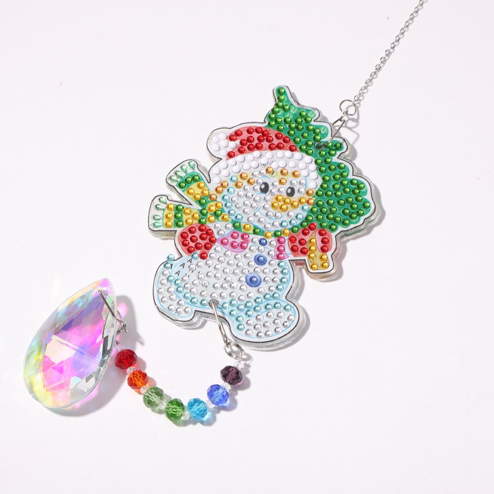 DIY 5D Diamond  Mosaic Sun Catcher Window Keyring PendantKits