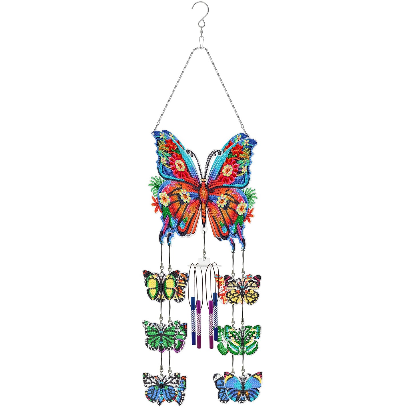 DIY Diamond Painting Double Sided 3D Wind Chime Pendant  Hanging Kit