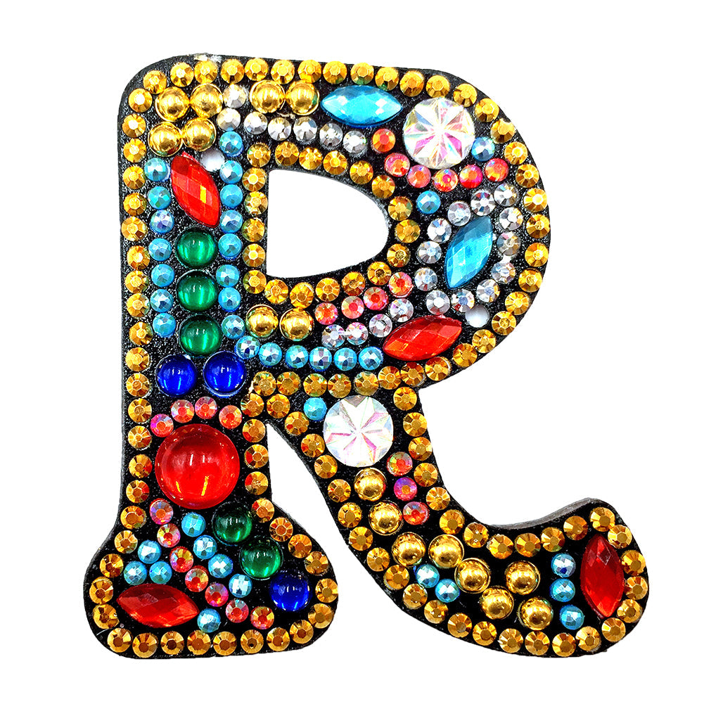 26 Letters 1pc Diamond Painting DIY Keychain Women Girl Bag Keyring Pendant Gift