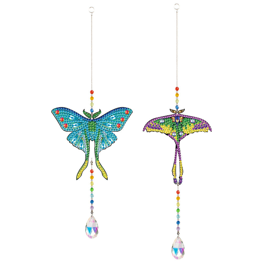 2pcs/set Crystal Sun Catcher Double-sided Diamond Painting Pendant Rainbow Chaser Hanging Kits