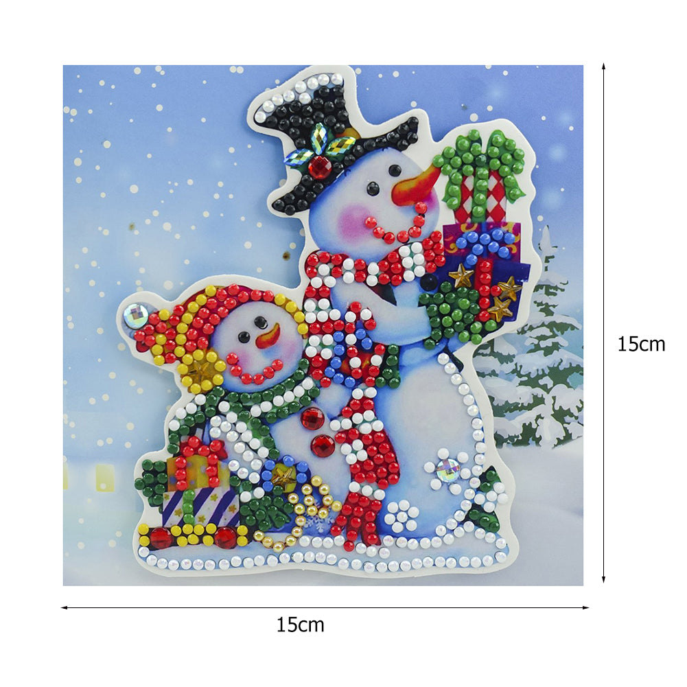 8pcs DIY Greeting Card Special shaped Diamond Painting Christmas Postcards