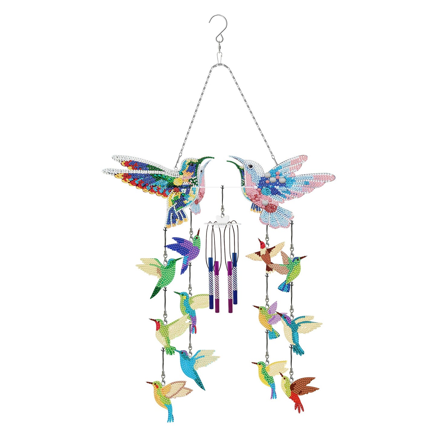 DIY Diamond Painting Double Sided 3D Wind Chime Pendant  Hanging Kit