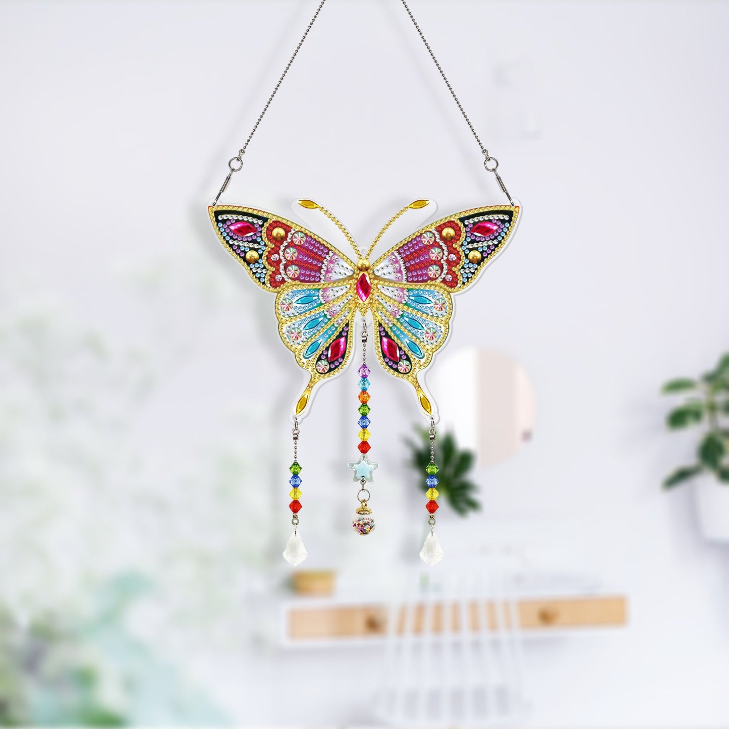 DIY Crystal Prism Teardrop Pendant Hanging Diamond Painting Suncatcher Kit