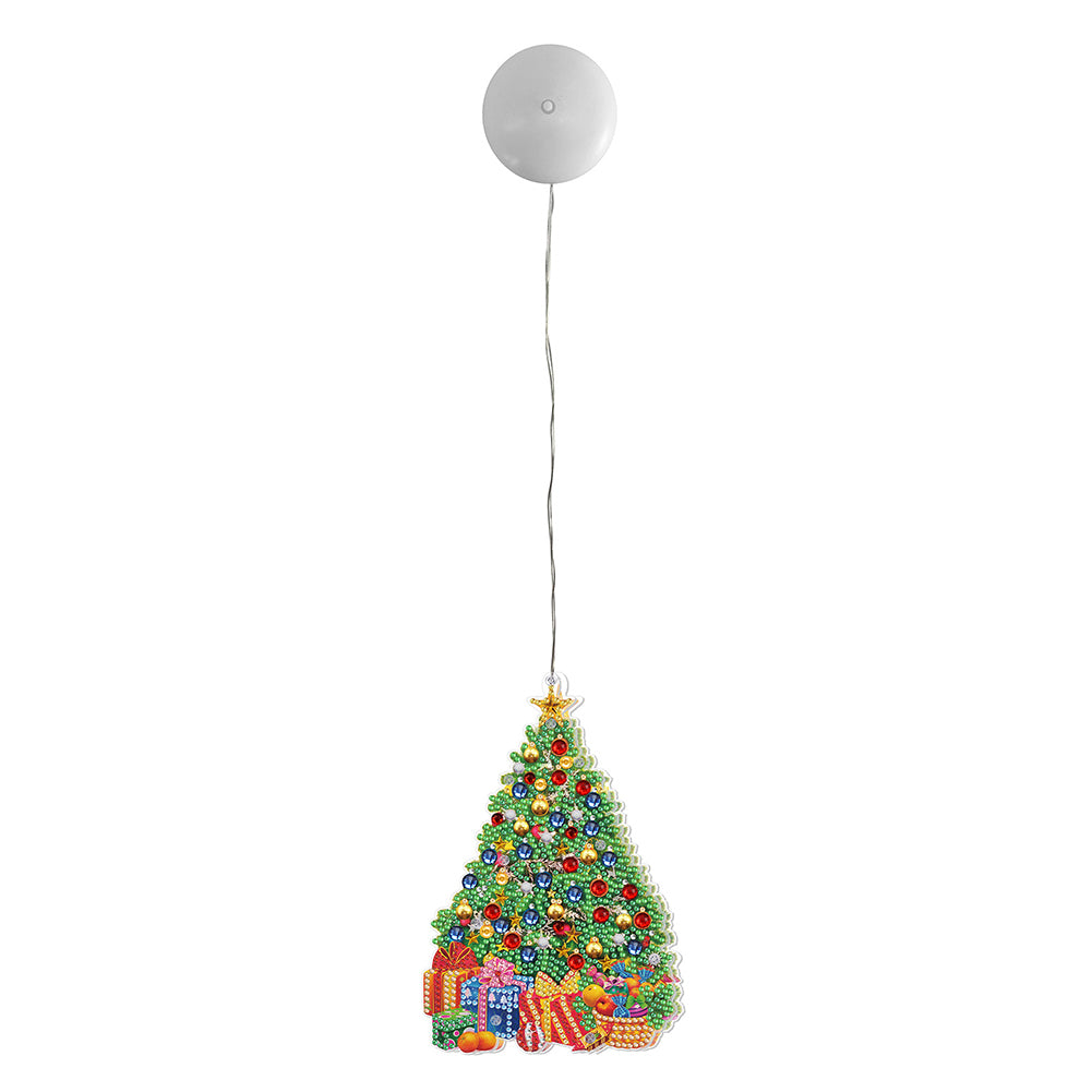 5D Christmas Diamond Painting Hanging Light Festive Rhinestone Lamp Pendant Kits