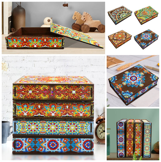 DIY Diamond Painting Mandala Jewelry Storage Box DIY Special Shaped Drill Case Kits