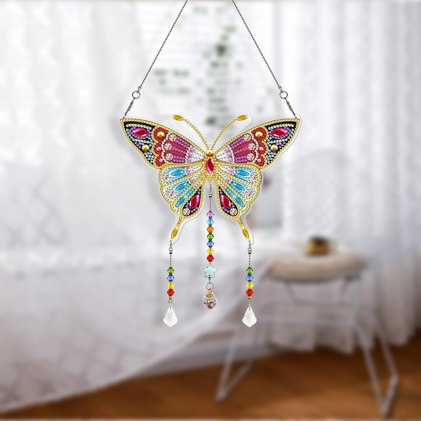 DIY Crystal Prism Teardrop Pendant Hanging Diamond Painting Suncatcher Kit