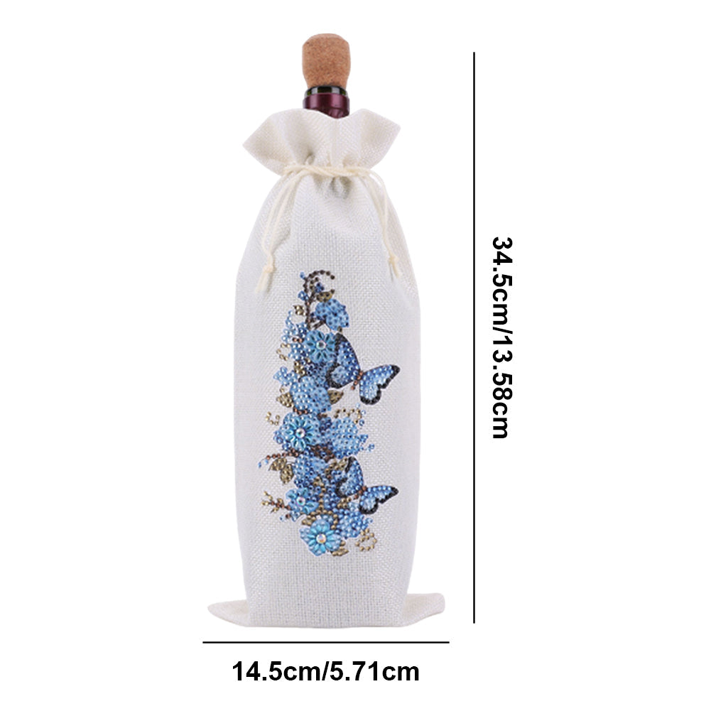 5D DIY Special Shaped Drill Diamond Painting Wine Bottle Gift Bags Covers Kits